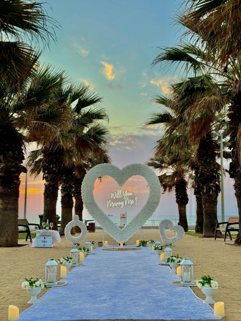הצעת נישואין מרגשת בעיר באילת